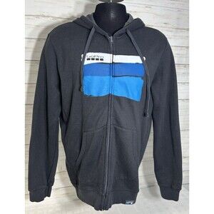 GoPro Zip Hoodie Full Zip Sweatshirt Men's Size LARGE Logo Camera Gray Jacket